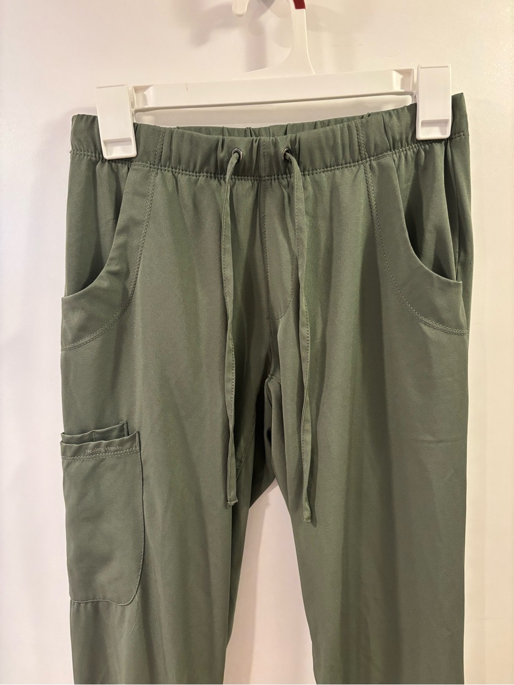 Women’s green healing hands scrub pants